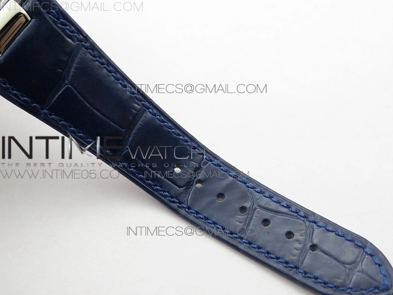 NAUTILUS 5726 SS GRF 1:1 BEST EDITION BLUE DIAL WORKING ANNUAL CALENDARON BLUE LEATHER STARP A.324 V2